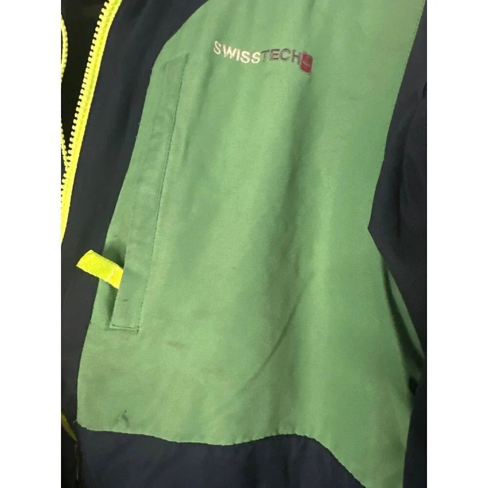 SwissTech Kids L 10-12 Jacket Green Outdoor Winter Coat back to school fall cozy